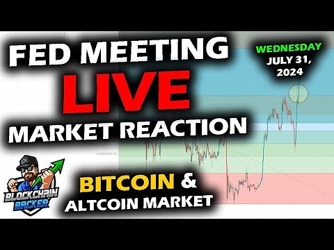 LIVE Market REACTION with Bitcoin, Altcoins and Stock Market with Federal Reserve FOMC Rate Decision