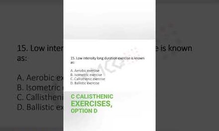 Exercise Therapy MCQ: 15